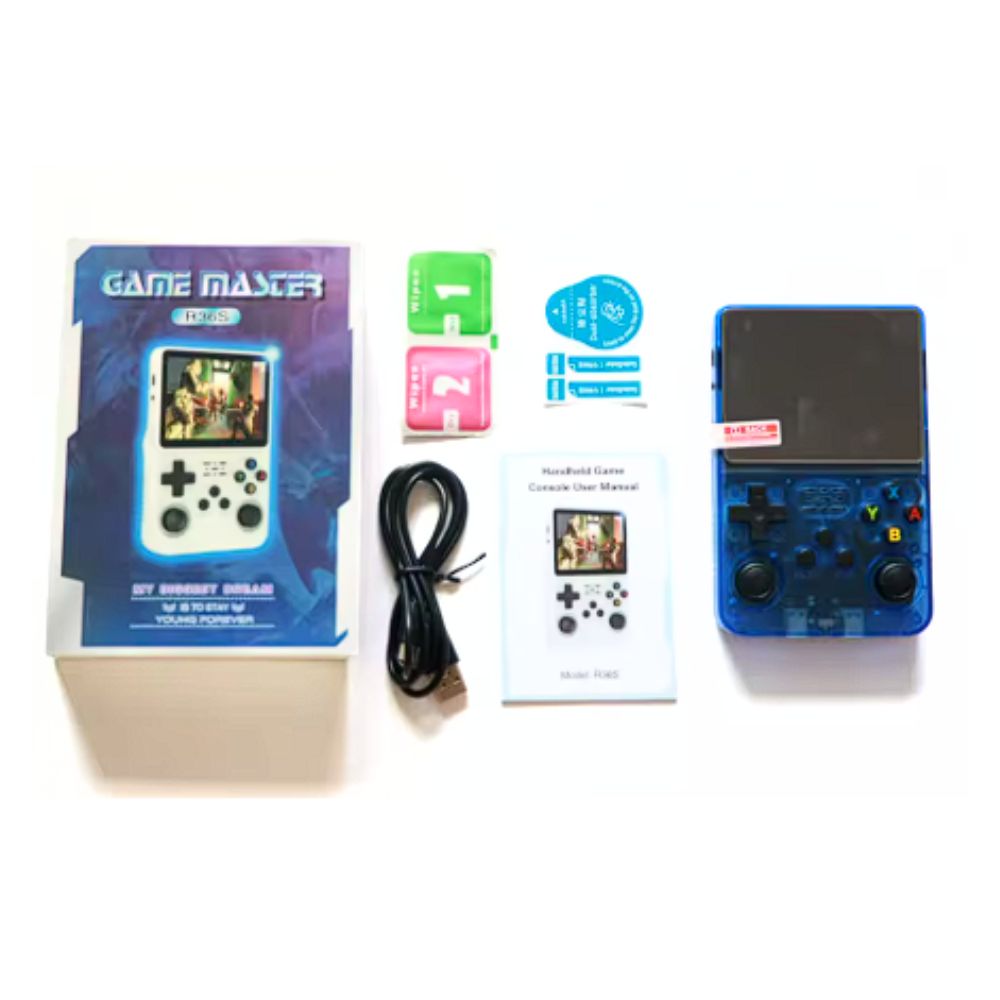 CONSOLA R36S VIDEOJUEGOS PORTATIL RETRO 128GB AZUL - 6