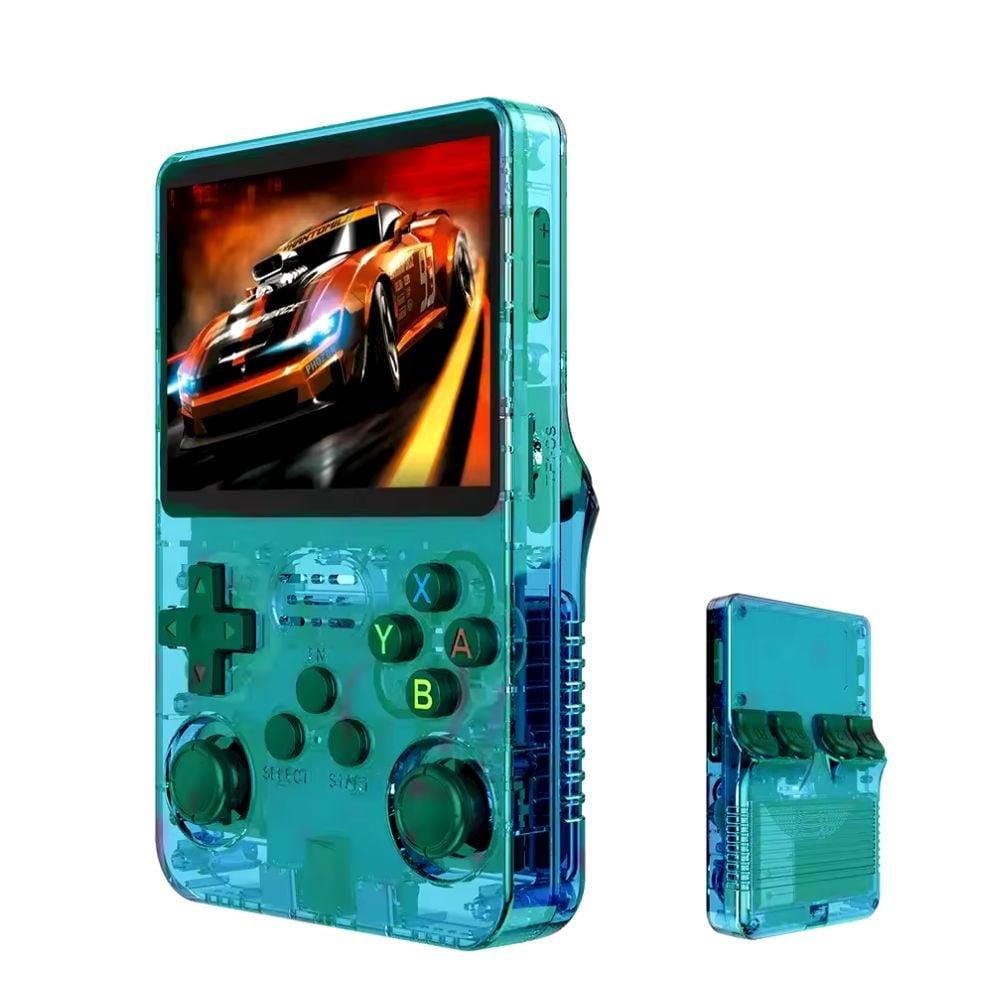 CONSOLA R36S VIDEOJUEGOS PORTATIL RETRO 64GB VERDE - 1