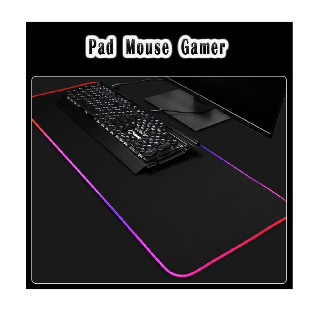 PAD MOUSE GAMER LUCES RGB TAMAÑO XL 100% CAUCHO NATURAL - 1