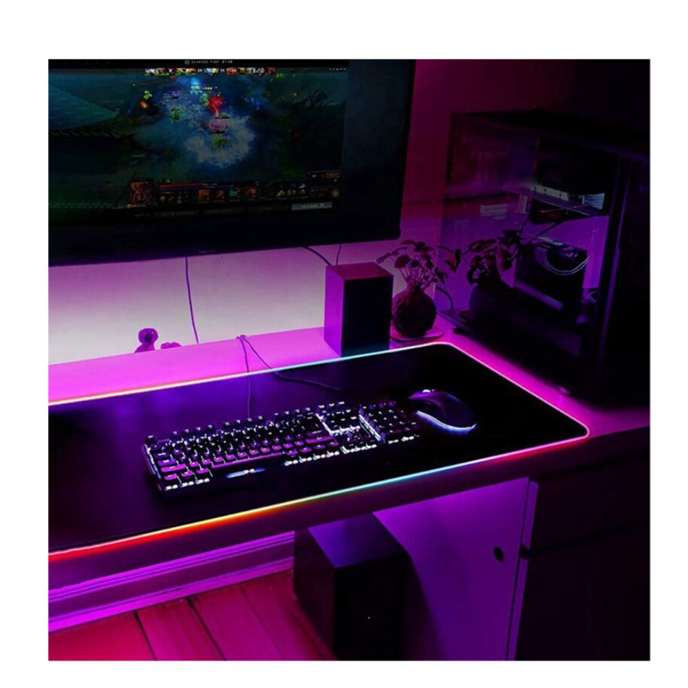 PAD MOUSE GAMER LUCES RGB TAMAÑO XL 100% CAUCHO NATURAL - 2