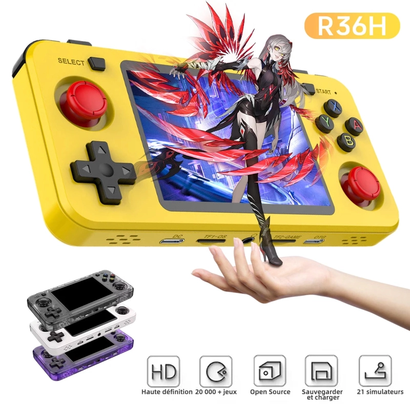 R36H CONSOLA RETRO 64GB 2025 AMARILLO ORIGINAL - 1