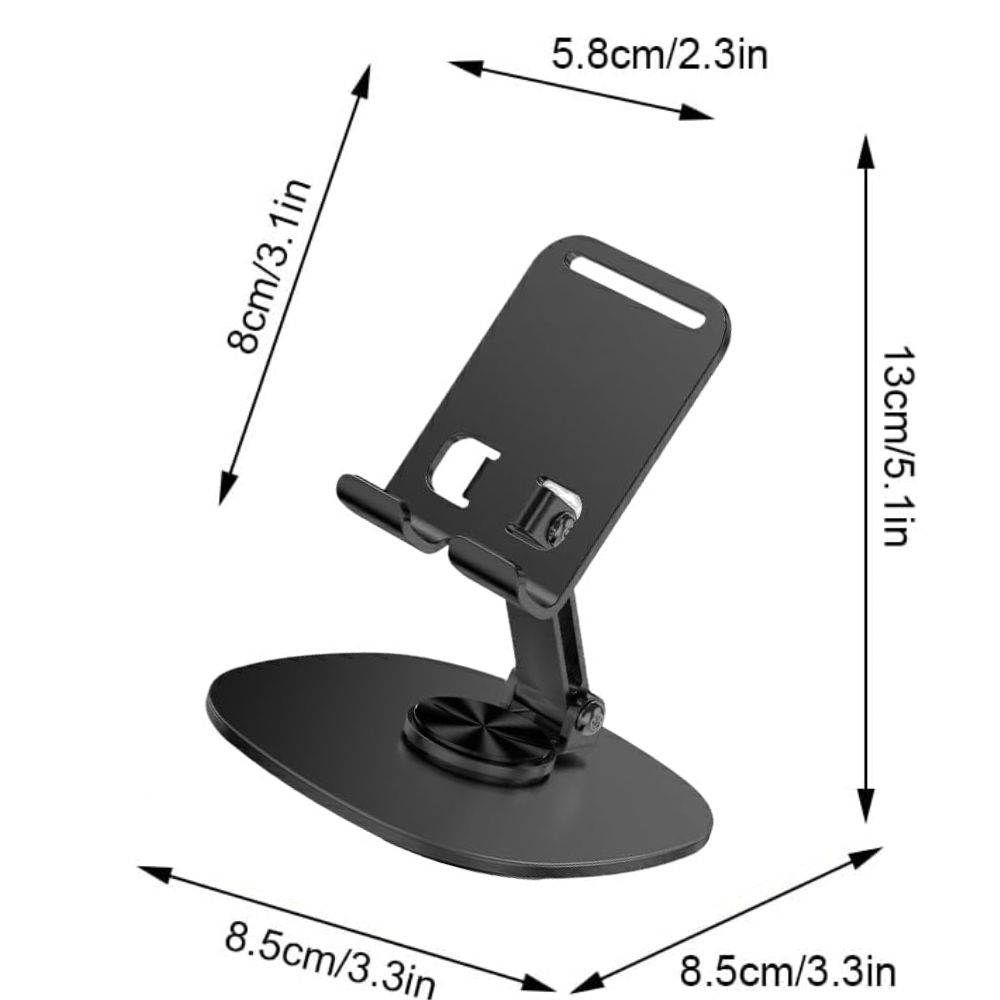 SOPORTE PARA CELULAR METAL GIRATORIO 360 PLEGABLE - 2