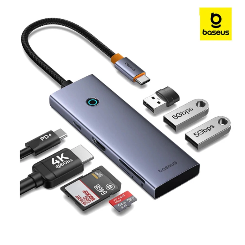 HUB BASEUS 7 EN 1 HDMI 4K 60HZ 100W PD - 1