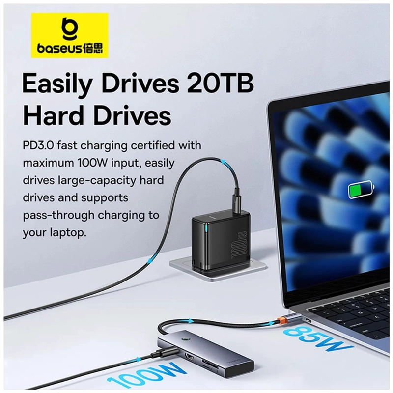 HUB BASEUS 7 EN 1 HDMI 4K 60HZ 100W PD - 3