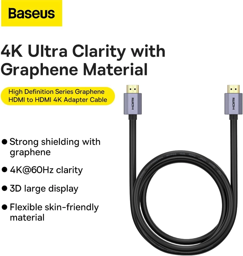 CABLE HDMI A HDMI BASEUS 4K 2M - 3