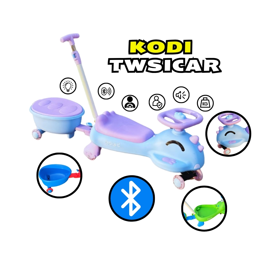 CORREPASILLOS CON REMOLQUE Y BLUETOOTH, LUCES, MUSICA KODICAR ROJO - 6