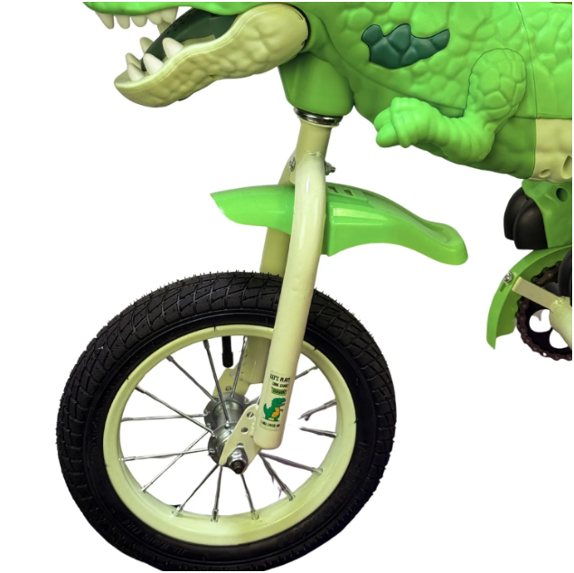 BICICLETA BLUETOOTH CON PEDAL Y CADENA, LUCES, MUSICA KODI DINO BICICLETA VERDE - 3