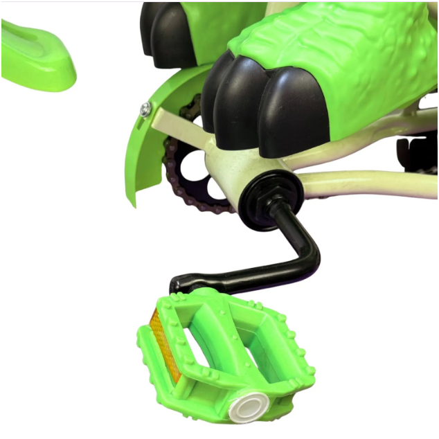 BICICLETA BLUETOOTH CON PEDAL Y CADENA, LUCES, MUSICA KODI DINO BICICLETA VERDE - 4