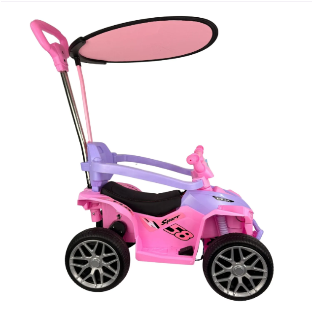 CARRITO DE BEBE BUGGY CON BLUETOOTH, CONTROL REMOTO, BATERIA, MOTOR, LUCES, MUSICA, 3 EN 1 KODIRAPTOR - 5