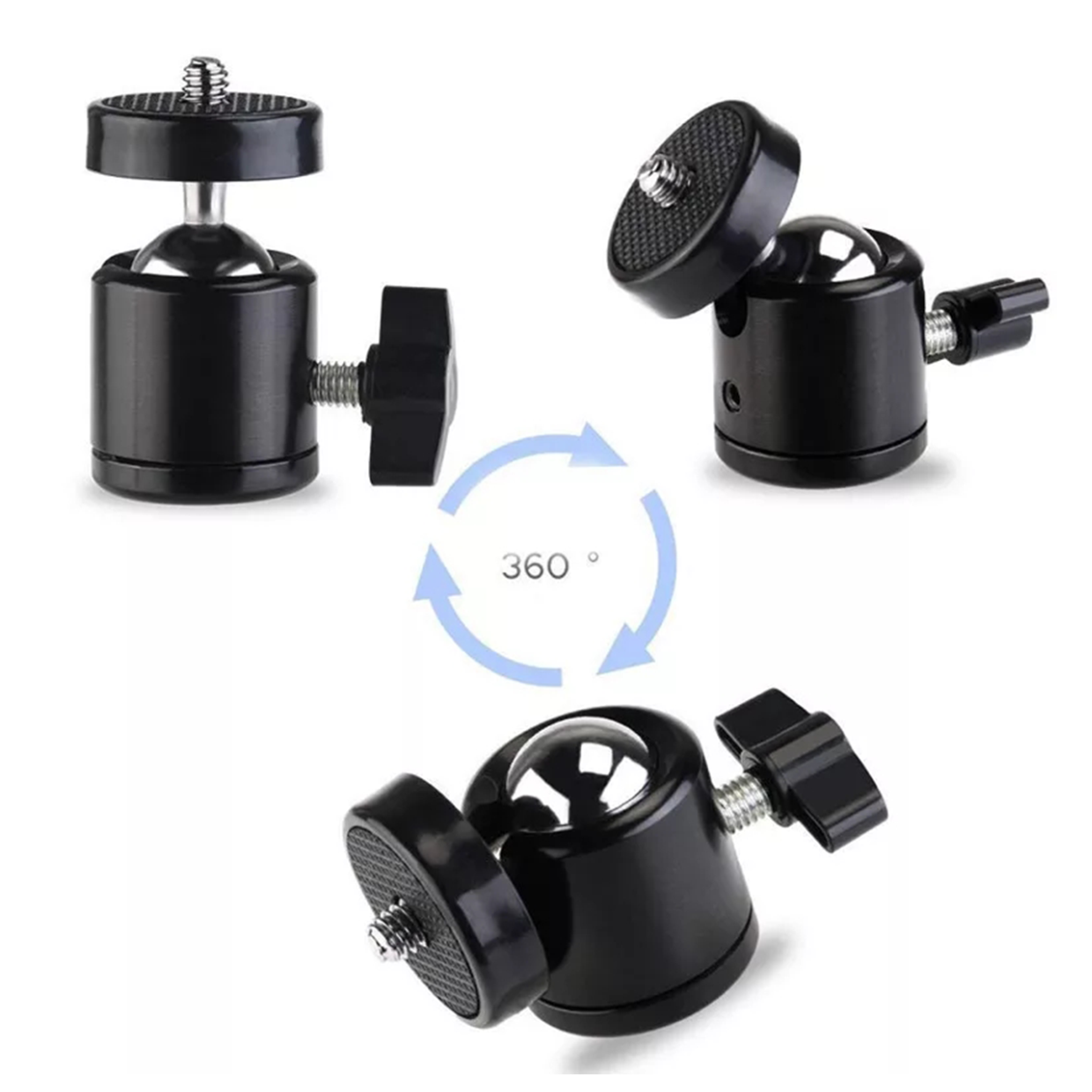 RÓTULA GIRATORIA 14 TRÍPODE DSLR CÁMARA LUZ ARO LED - 5