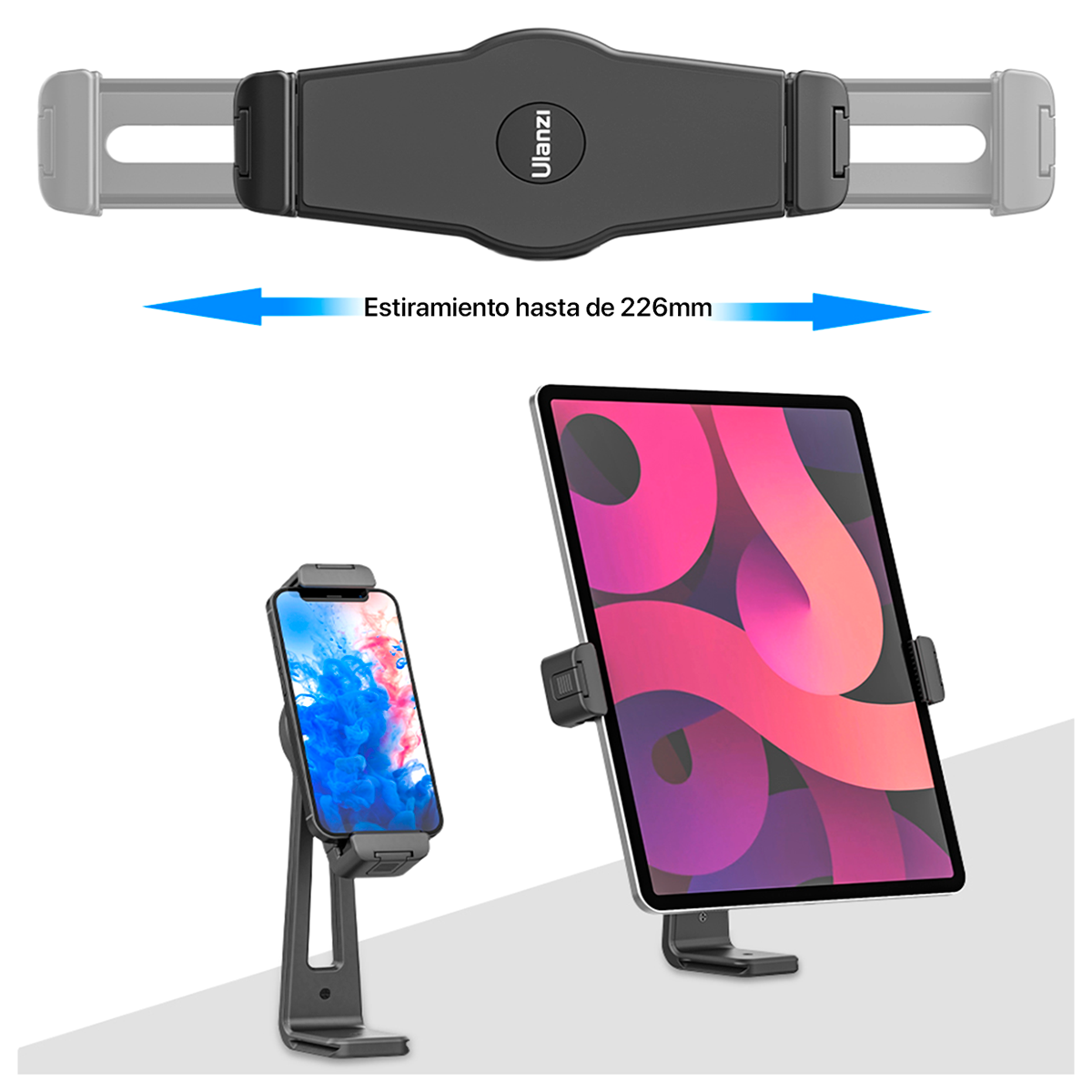 ADAPTADOR ULANZI DE TABLET CELULAR A TRÍPODE ST-20 TRÍPODE 21CM - 7
