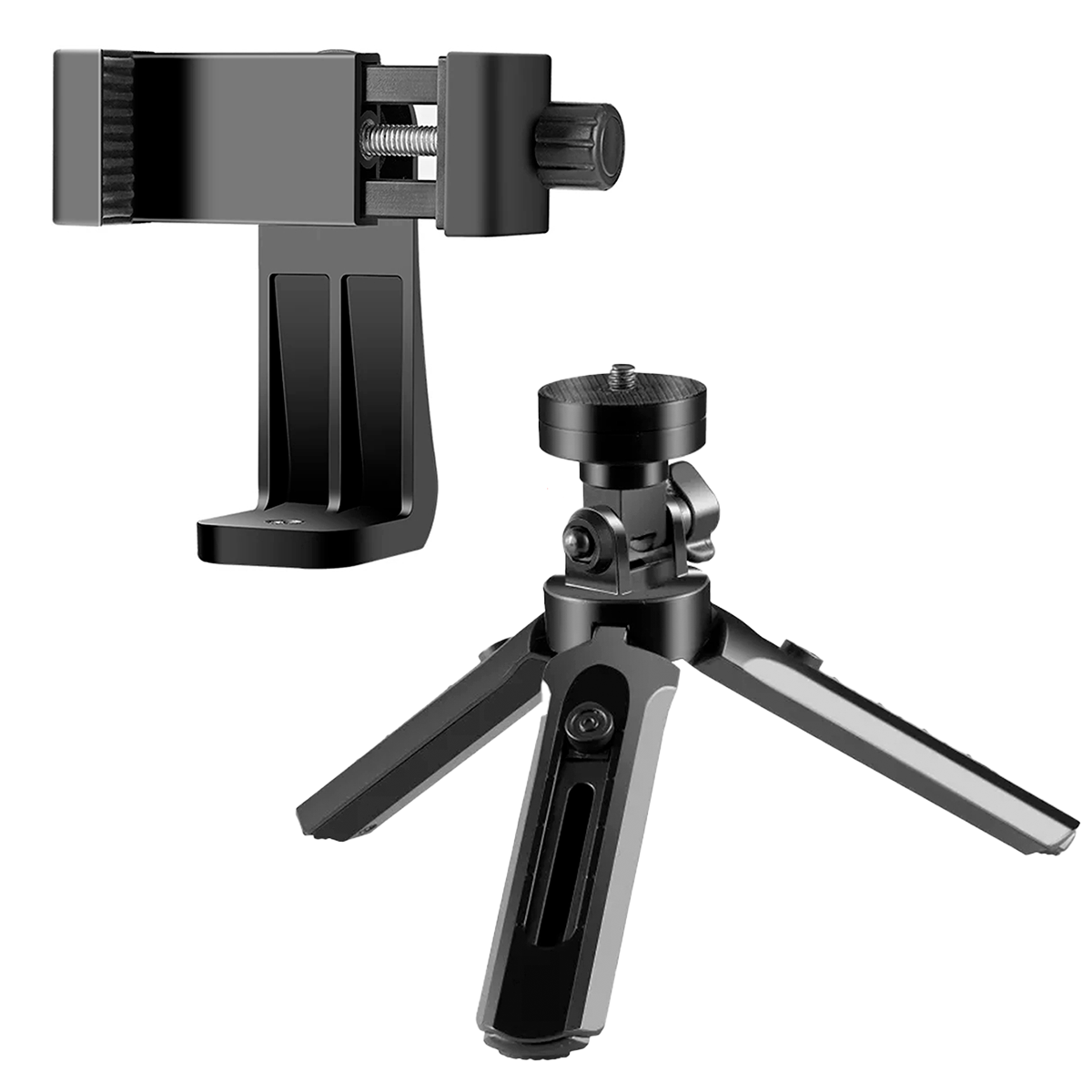 ADAPTADOR UNIVERSAL DE CELULAR A TRÍPODE 360° MULTIFUNCIONAL - 1
