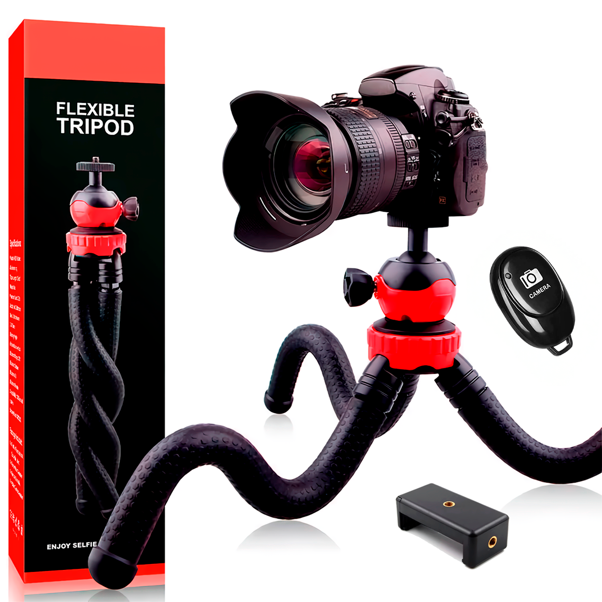 TRÍPODE PARA CAMARA Y CELULAR 1.02M + DISPARADOR BLUETOOTH 5.0 - 1