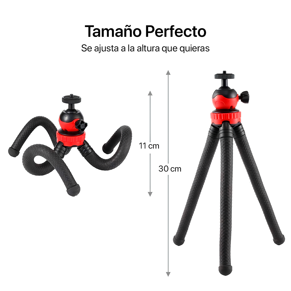 TRÍPODE PARA CAMARA Y CELULAR 1.02M + DISPARADOR BLUETOOTH 5.0 - 7