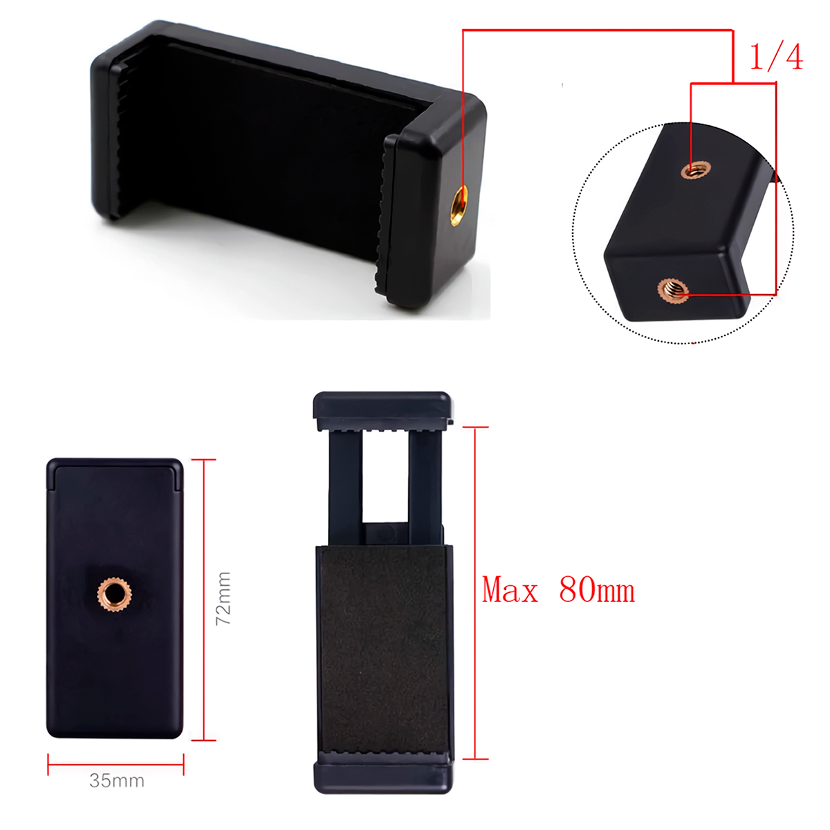 TRÍPODE CELULARES CÁMARAS 210CM ADAPTADOR CELULAR Y PERNO 1/4 " - 7