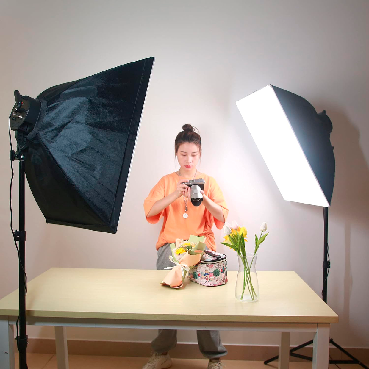 KIT DE ILUMINACIÓN SOFTBOX PROFESIONAL RGB WEIFENG LED-30RGB 30W - 3