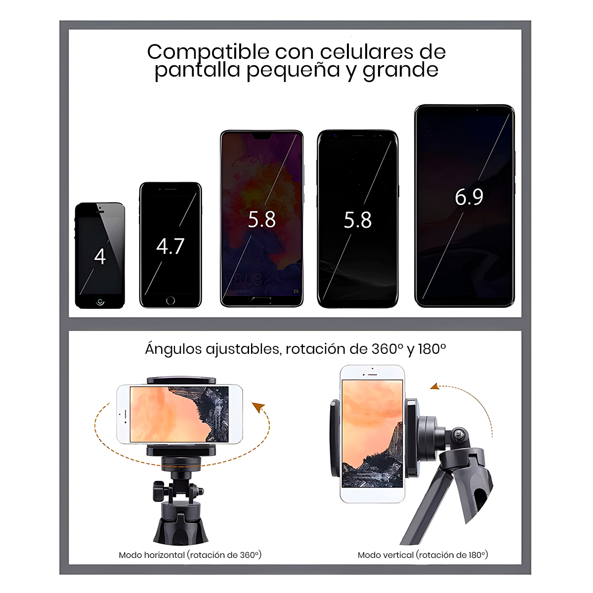 BARRA RL-30SL LUZ LED PROFESIONAL RGB 30CM + TRIPODE MULTIFUNCIONAL NEEPHO - 7