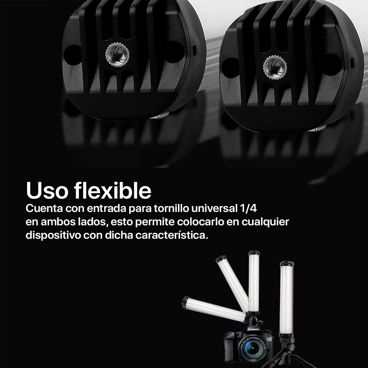 BARRA RL-30SL LUZ LED PROFESIONAL RGB 30CM + TRIPODE MULTIFUNCIONAL NEEPHO - 8