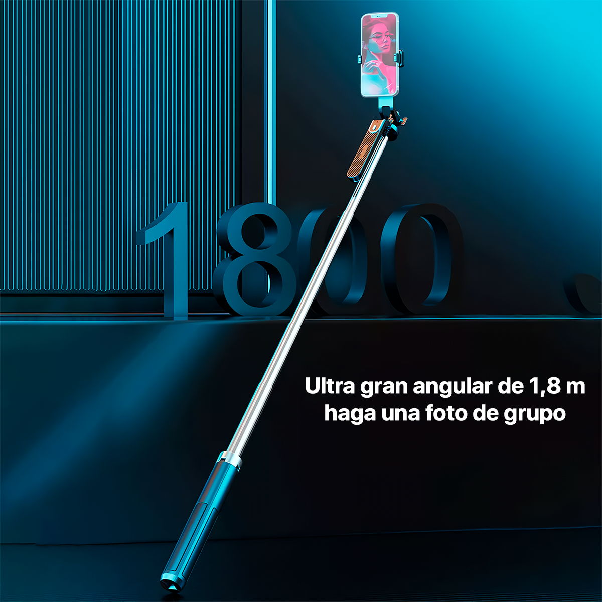 TRÍPODE P180 PALO SELFIE DE 180CM MÁS DISPARADOR BLUETOOTH - 2