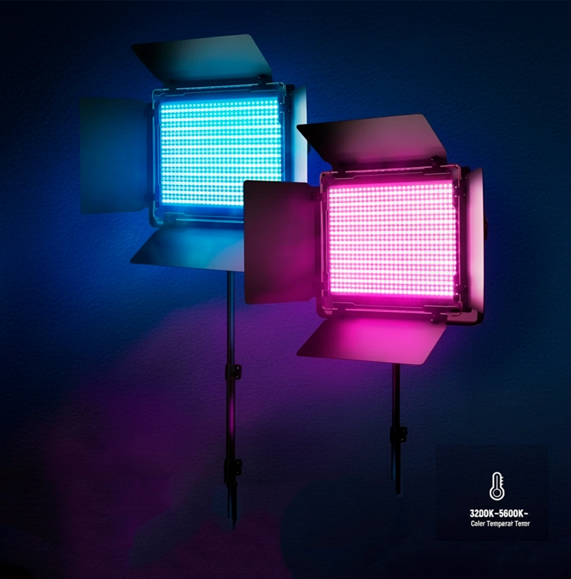 Luz LED RGB Panel Profesional Con Viseras U600RGB - 9