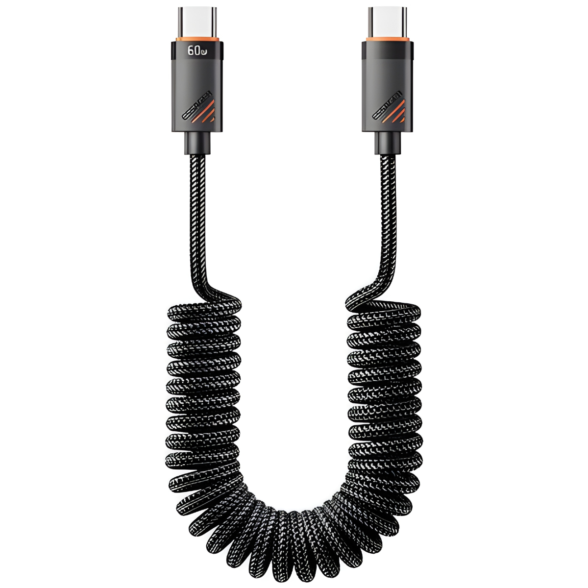 ESSAGER CABLE DE CARGA RÁPIDA 3A60W TIPO C PARA AUTOS - 1
