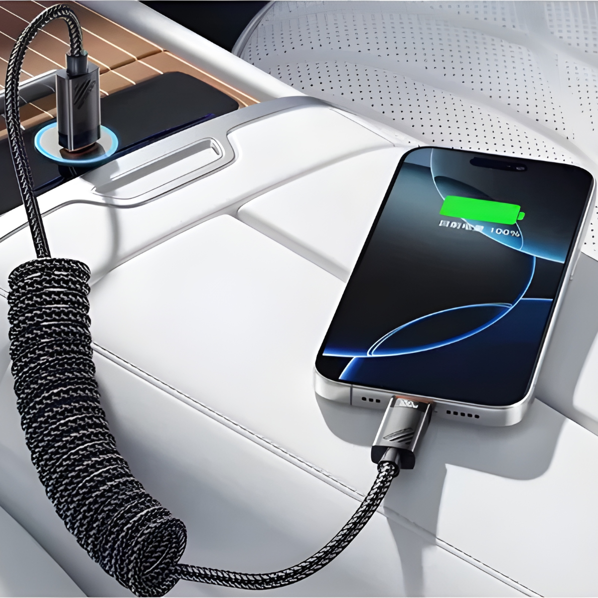ESSAGER CABLE DE CARGA RÁPIDA 3A60W TIPO C PARA AUTOS - 4