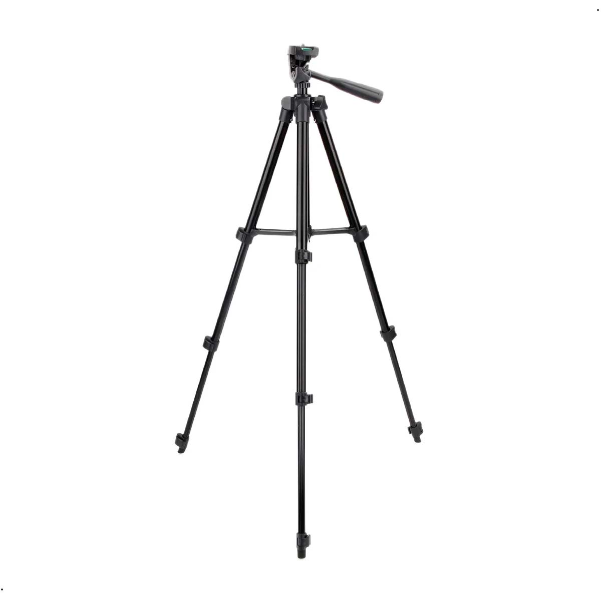 TRÍPODE PROFESIONAL WEIFENG WT-3130 DE 125 CM + ADAPTADOR A CELULAR COLOR NEGRO - 3