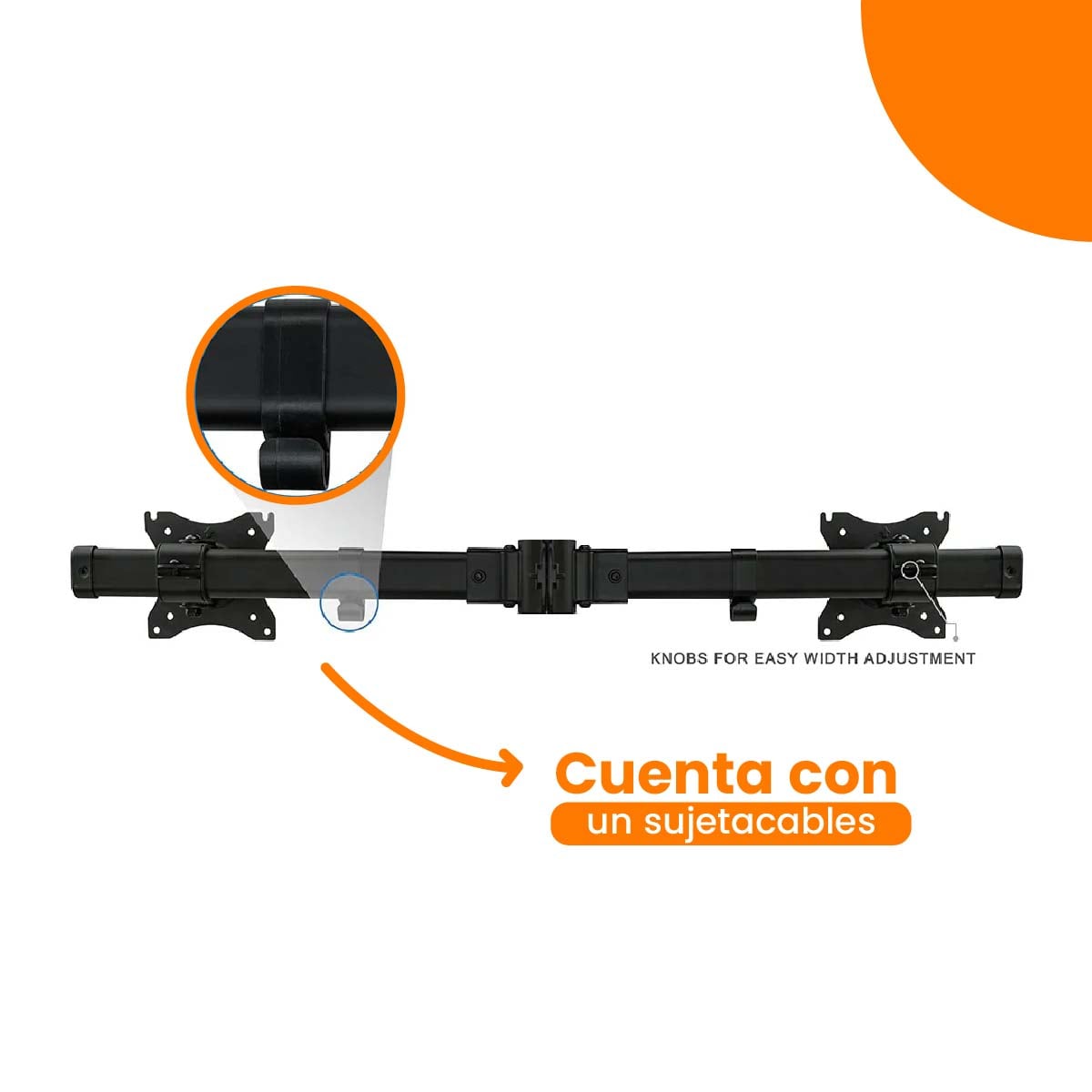 SOPORTE DE MONITOR 13'- 27' PULGADAS CON DOBLE BRAZO COLOR NEGRO - 4