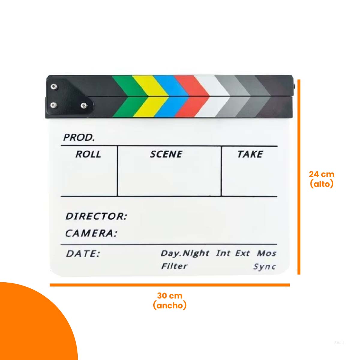 CLAQUETA ACRÍLICA PROFESIONAL CLAP PARA GRABACIÓN DE VIDEOS - CINE - 5