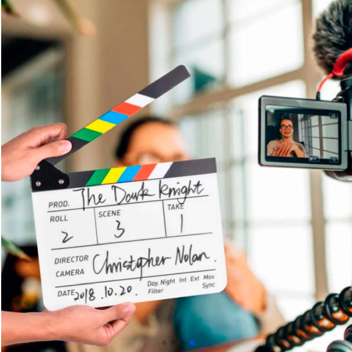 CLAQUETA ACRÍLICA PROFESIONAL CLAP PARA GRABACIÓN DE VIDEOS - CINE - 6