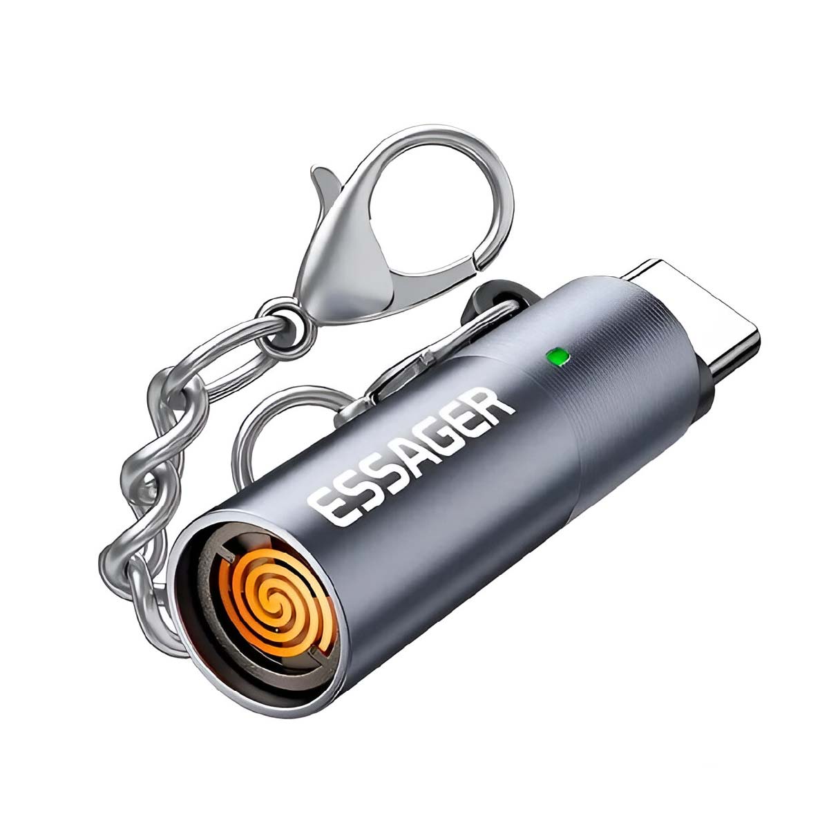 MINI ENCENDEDOR ELÉCTRICO  ESSAGER TIPO C PARA CELULAR  FÁCIL TRANSPORTE - 1