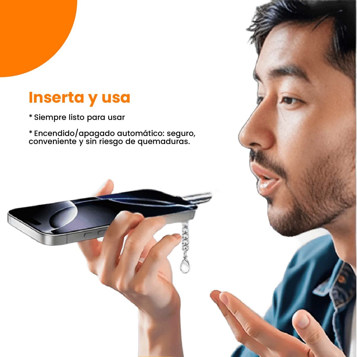 MINI ENCENDEDOR ELÉCTRICO  ESSAGER TIPO C PARA CELULAR  FÁCIL TRANSPORTE - 4
