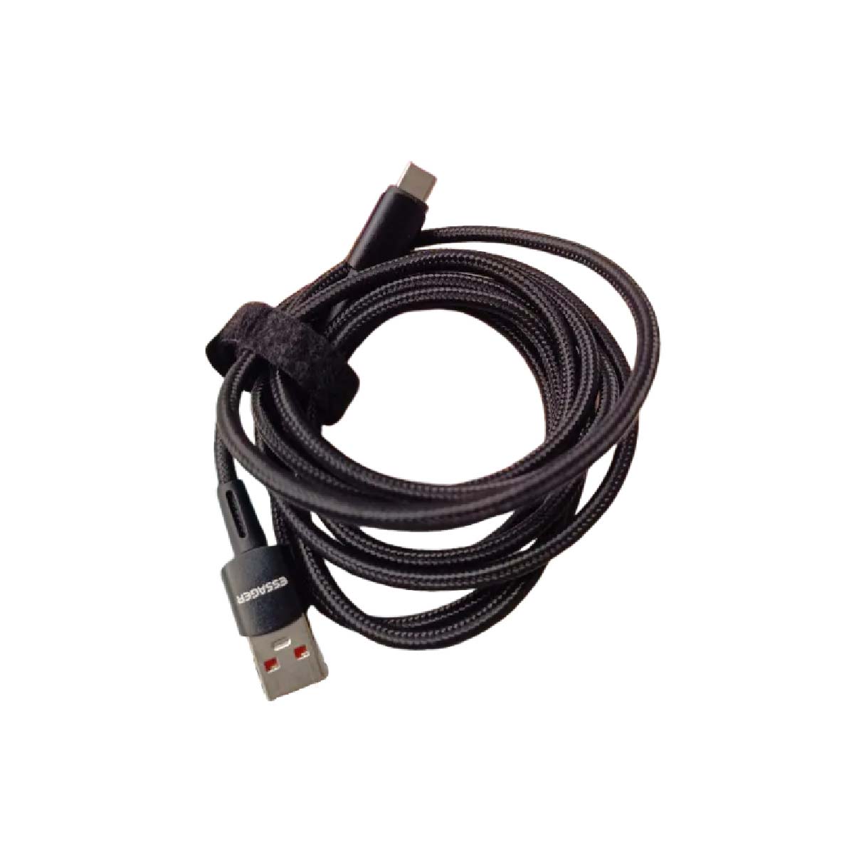 CABLE DE CARGA RÁPIDA DE 1M ESSAGER 120W DE USB A-USB C COLOR  NEGRO - 2