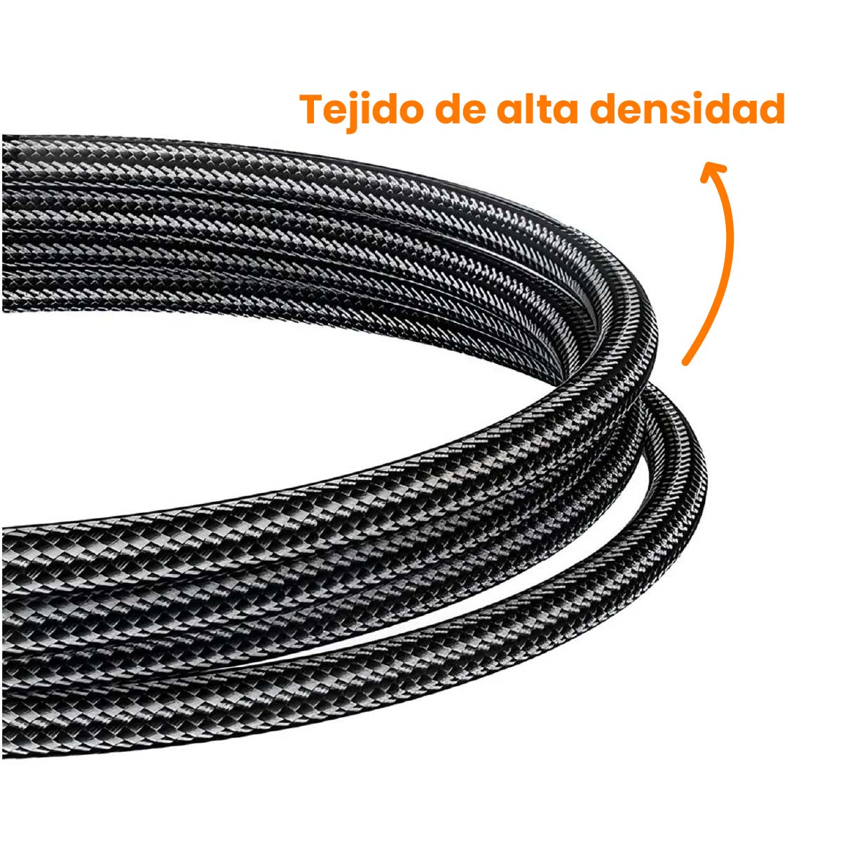 CABLE DE CARGA RÁPIDA DE 1M ESSAGER 120W DE USB A-USB C COLOR  NEGRO - 3