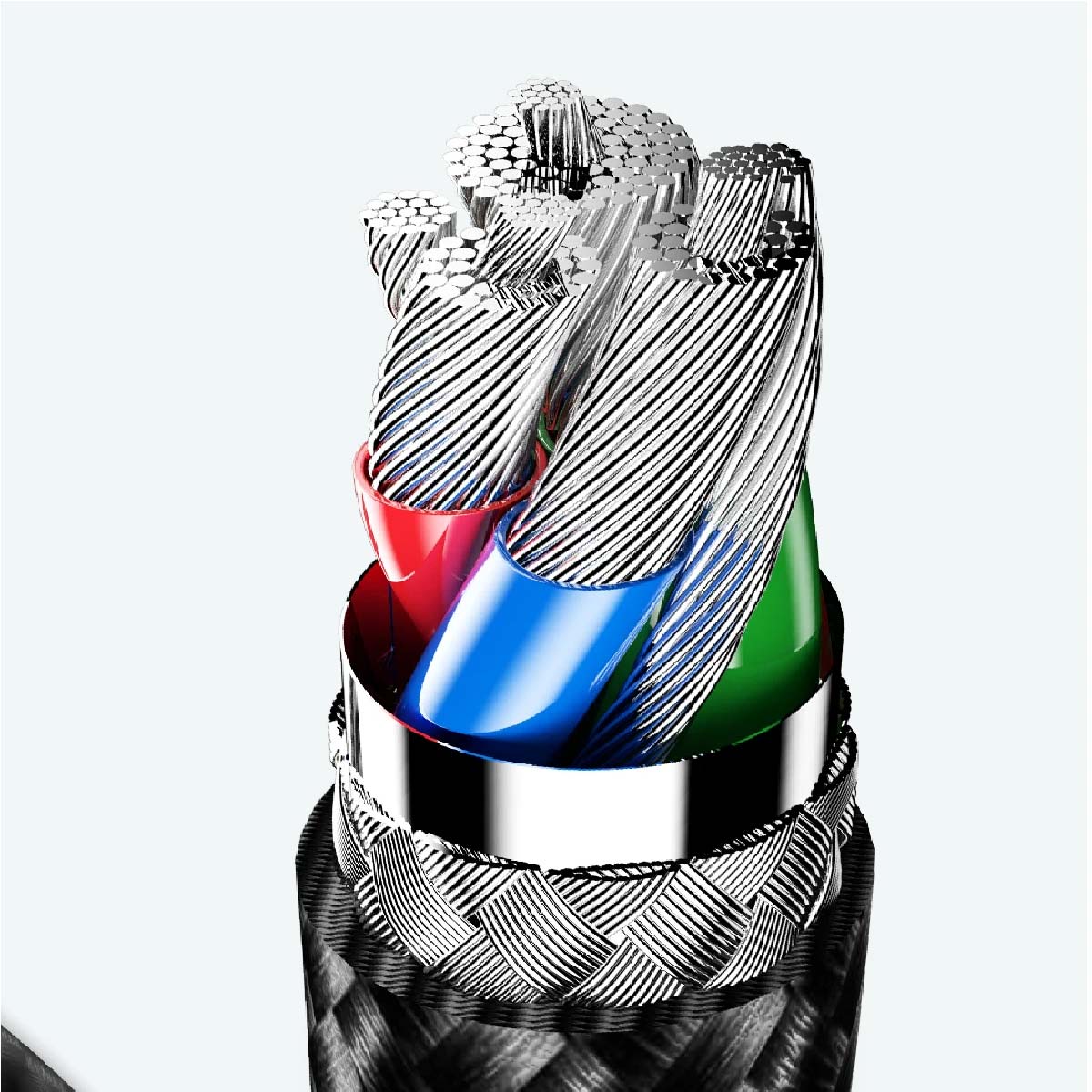 CABLE DE CARGA RÁPIDA DE 1M ESSAGER 120W DE USB A-USB C COLOR  NEGRO - 5