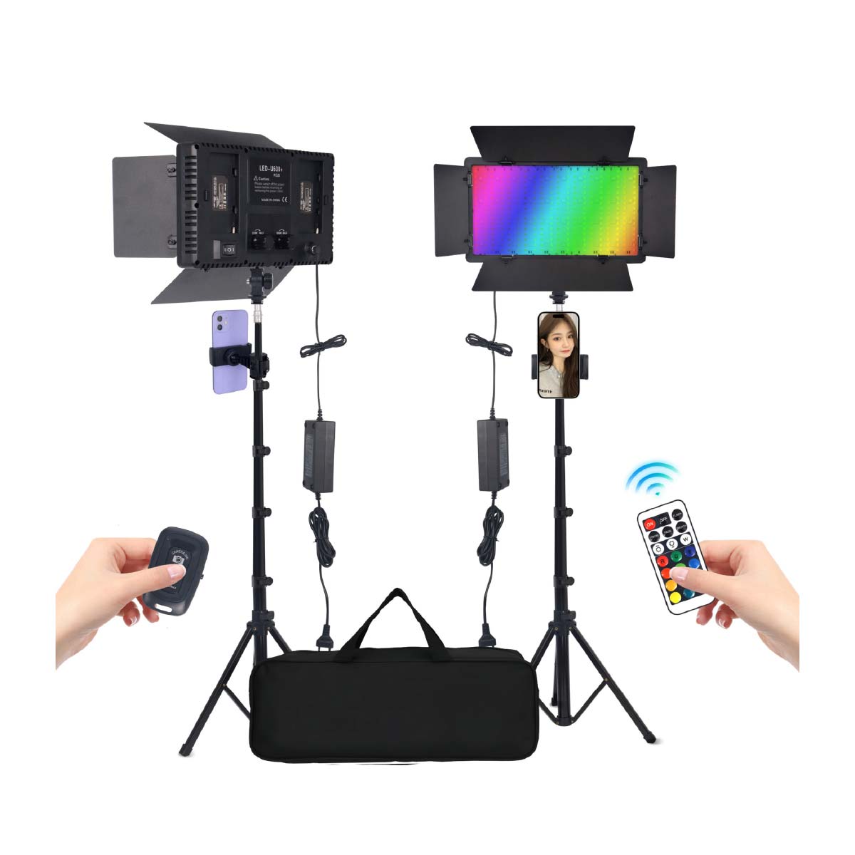 PANEL DE LUZ RGB CON VISERAS LED U800+RGB PARA FOTOGRAFIA Y VIDEO - 2