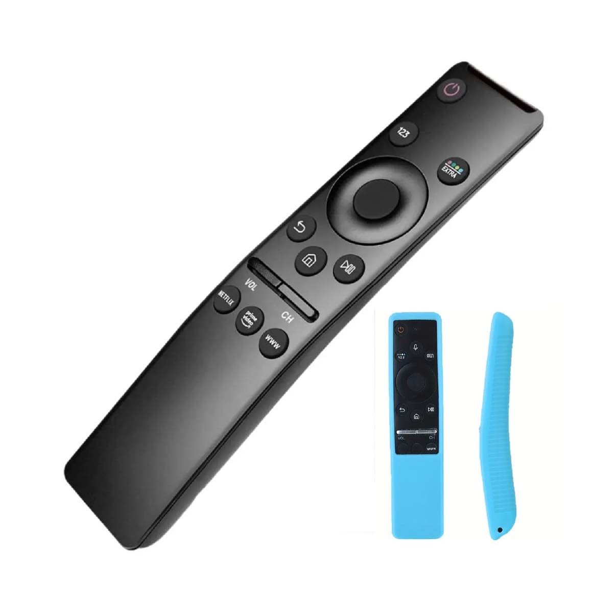 CONTROL REMOTO TV SAMSUNG SMART TV LED UHD CURVO 4K + FUNDA TURQUESA - 6