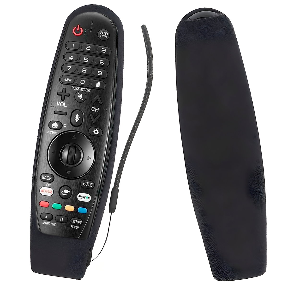 CONTROL REMOTO PARA TV LG SMART LED LCD 4K + FUNDA COLOR NEGRO - 1