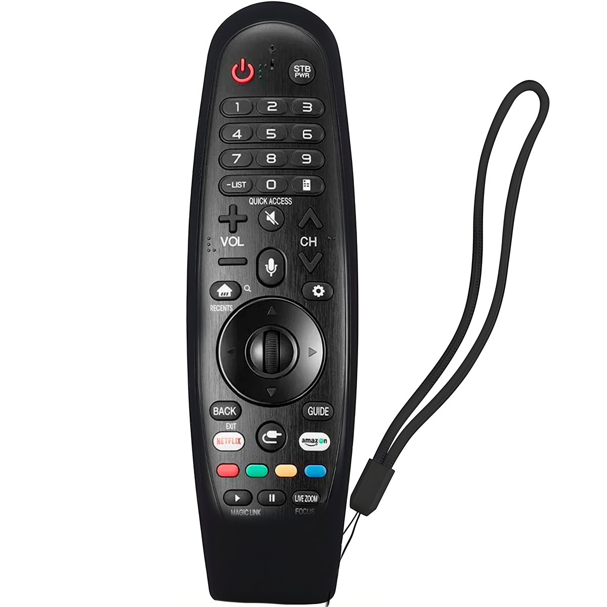 CONTROL REMOTO PARA TV LG SMART LED LCD 4K + FUNDA COLOR NEGRO - 2