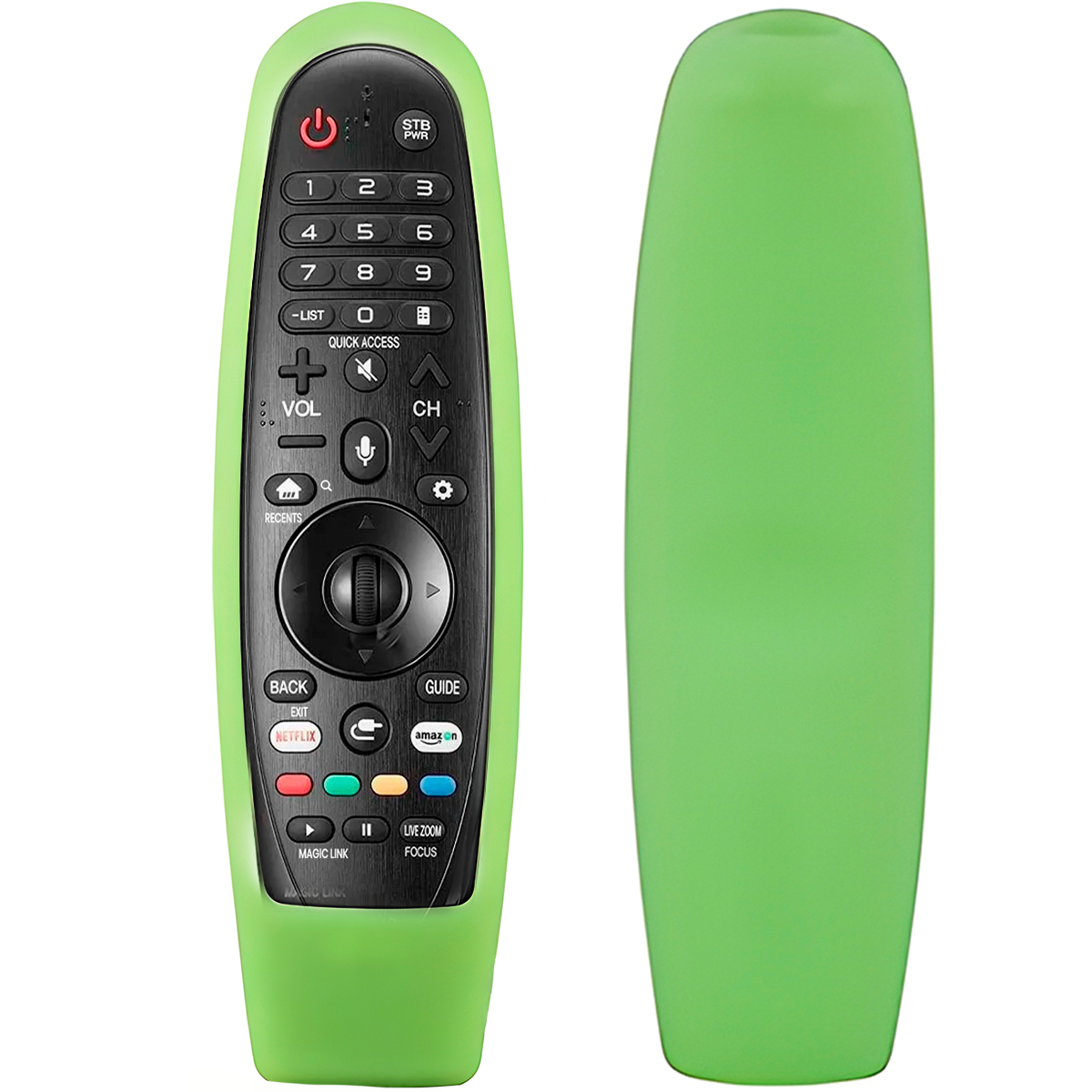 CONTROL REMOTO PARA TV LG SMART LED LCD 4K + FUNDA VERDE NEÓN - 1