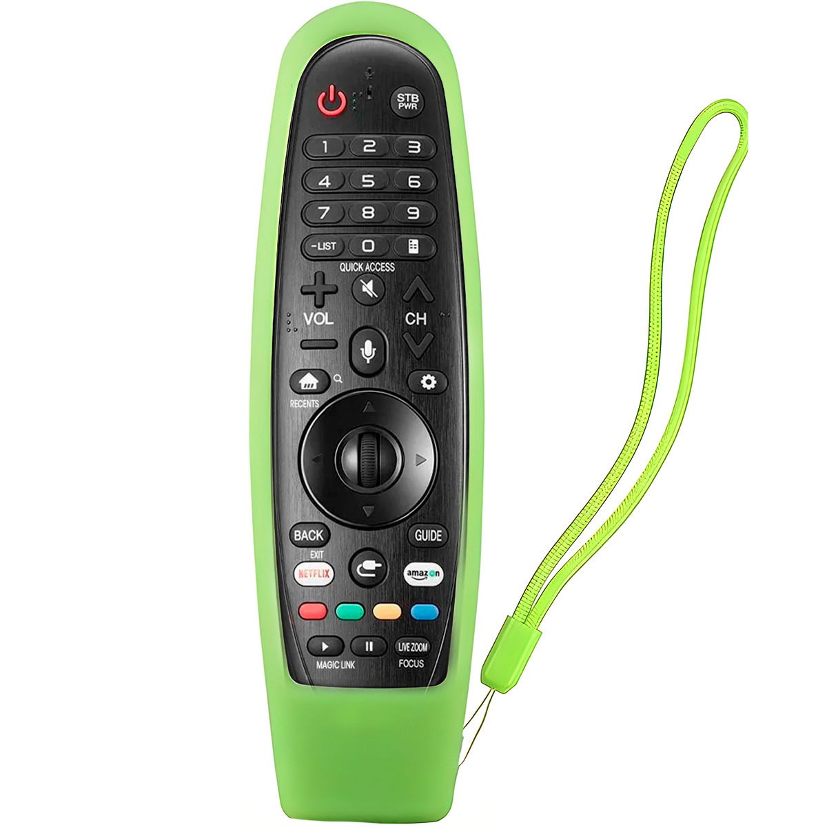 CONTROL REMOTO PARA TV LG SMART LED LCD 4K + FUNDA VERDE NEÓN - 2