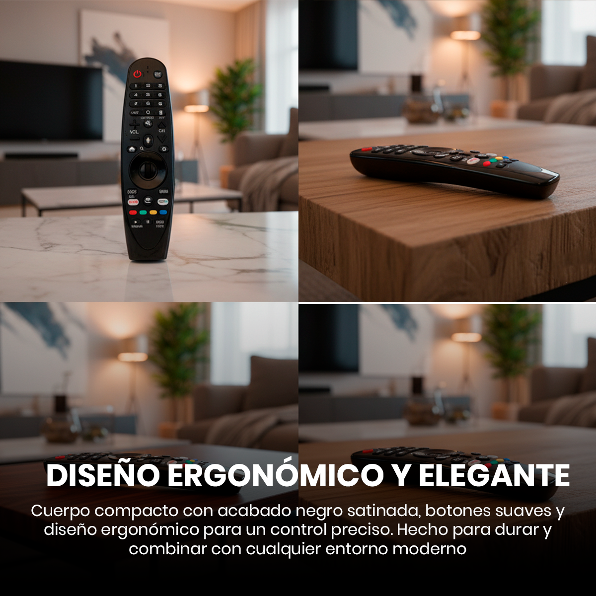 CONTROL REMOTO PARA TV LG SMART LED LCD 4K + FUNDA VERDE NEÓN - 6