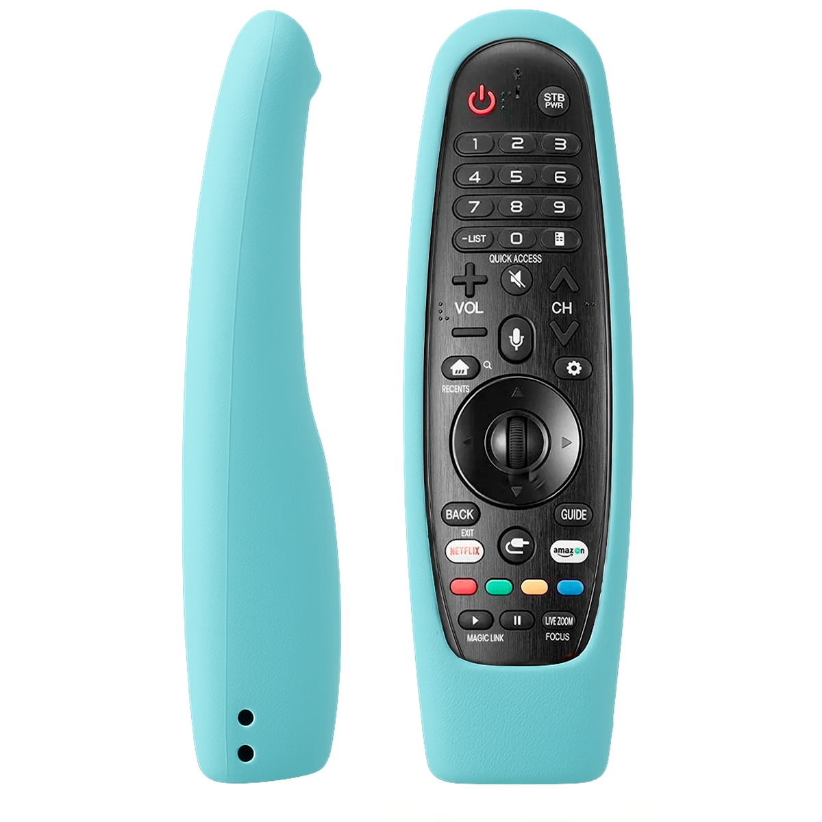 CONTROL REMOTO PARA TV LG SMART LED LCD 4K + FUNDA TURQUESA - 1