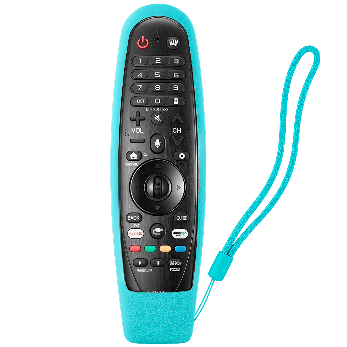 CONTROL REMOTO PARA TV LG SMART LED LCD 4K + FUNDA TURQUESA - 2