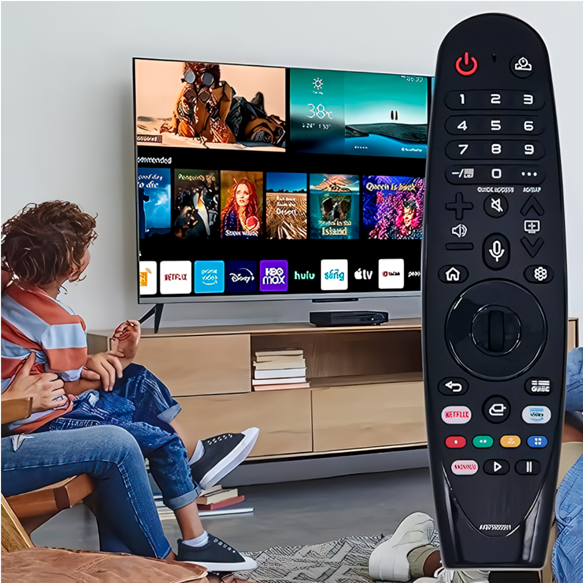 CONTROL REMOTO SMART PARA TV LG CON COMANDO POR VOZ + FUNDA COLOR VERDE NEÓN - 7