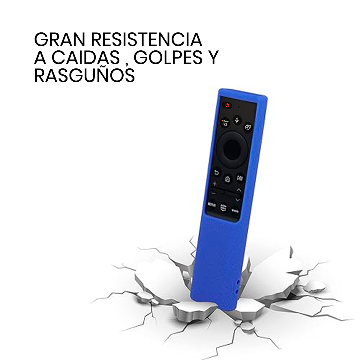 CONTROL REMOTO PARA SAMSUNG CON VOZ SMART 4K WS-2022+FUNDA AZUL - 7
