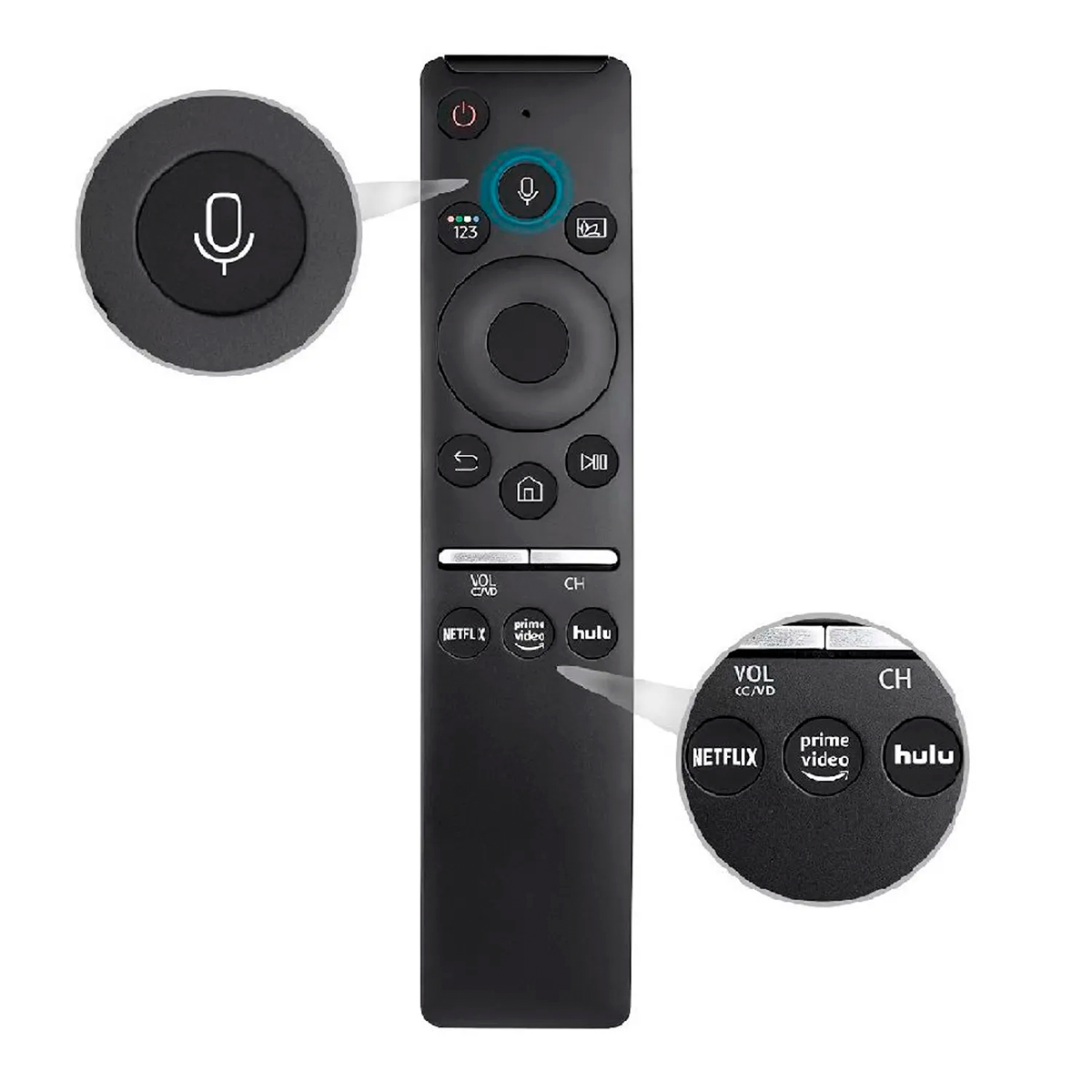 CONTROL PARA TV SAMSUNG COMANDO POR VOZ SMART + FUNDA COLOR MORADO - 2