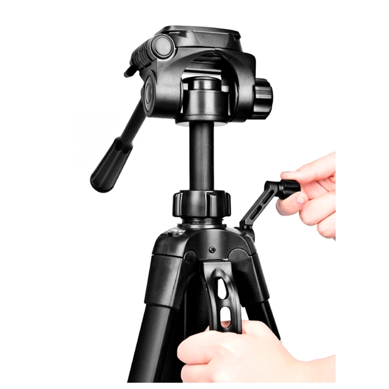 TRÍPODE PROFESIONAL WEIFENG  WT-3730    1.53 M + ADAPTADOR ( BURBUJA DAÑADA) - 3