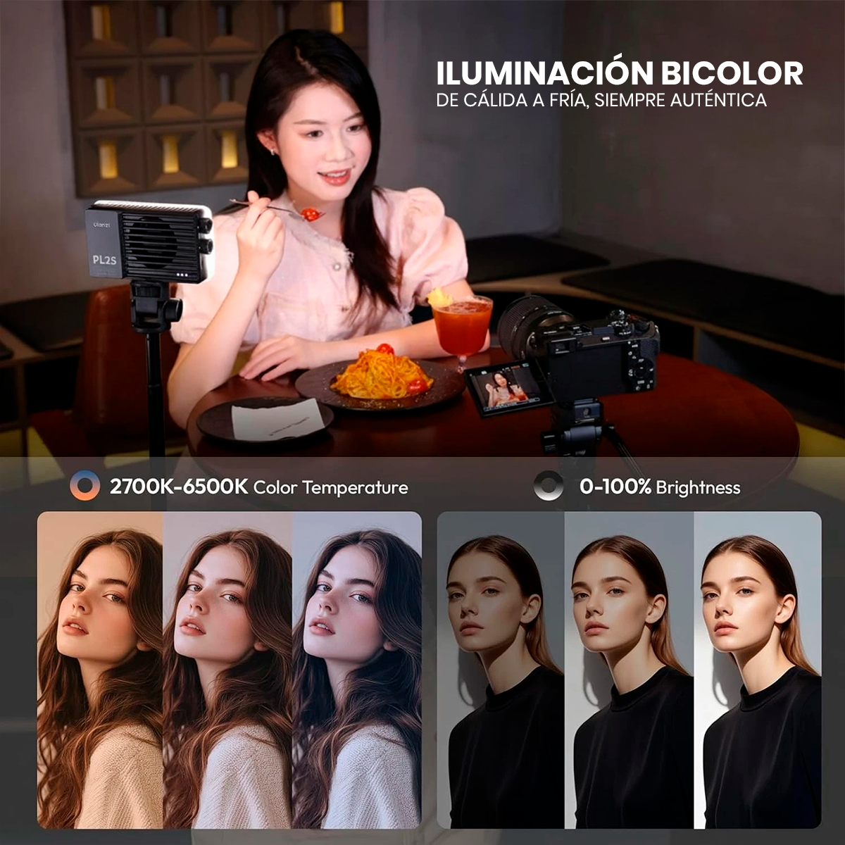 MINI PANEL DE LUZ BICOLOR ULANZI PL25 IDEAL PARA FOTOGRAFÍAS PROFESIONALES - 7