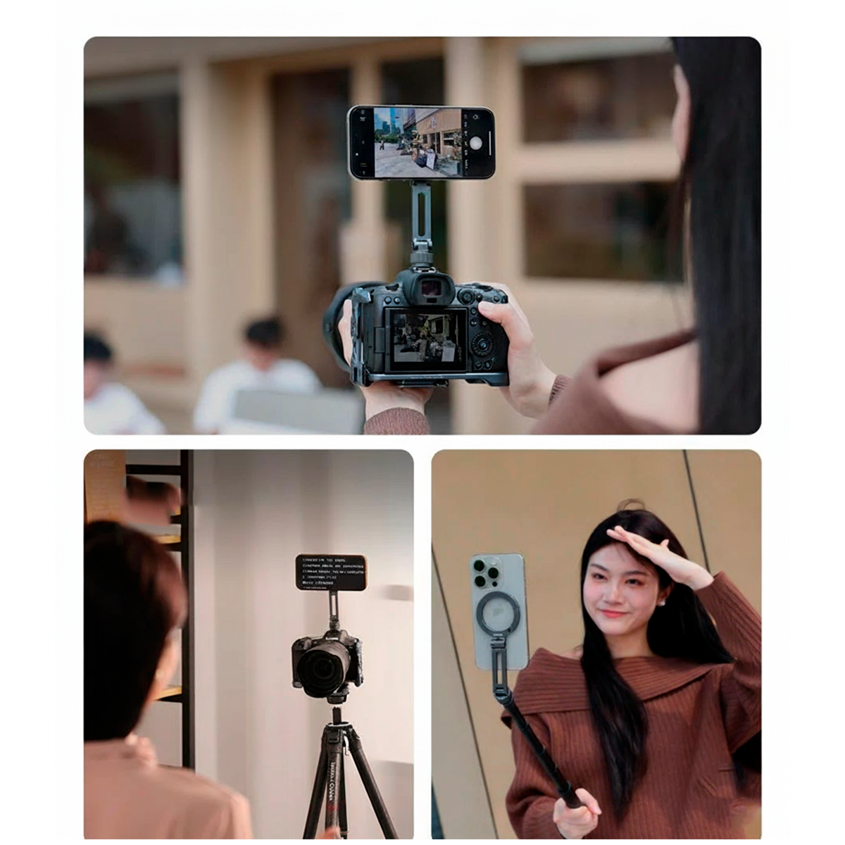 SOPORTE MAGNÉTICO ULANZI MA07 CON CONEXIÓN ZAPATA 1/4 PARA  IPHONE - 6